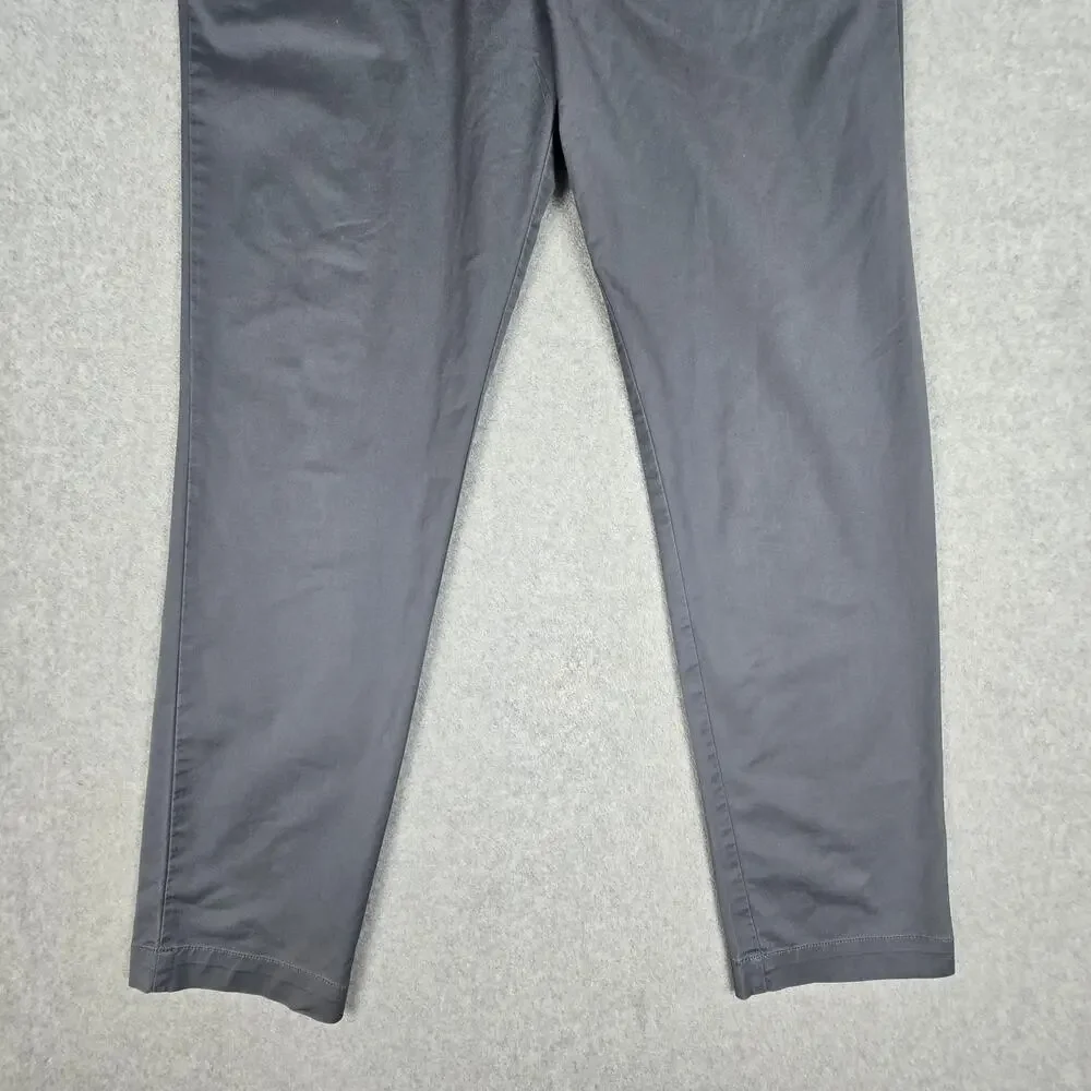 Banana Republic Mens 35x32 Gray Slim Fit Flat Front Chino Pants